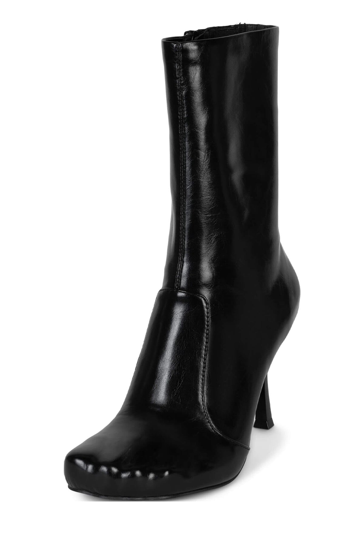 VISIONARY Mid-Calf Jeffrey Campbell Heeled Boot Black