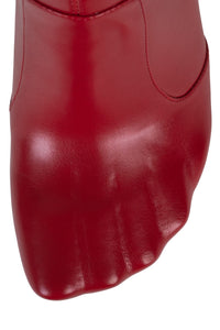 VISIONARY Mid-Calf Jeffrey Campbell Heeled Boot Red