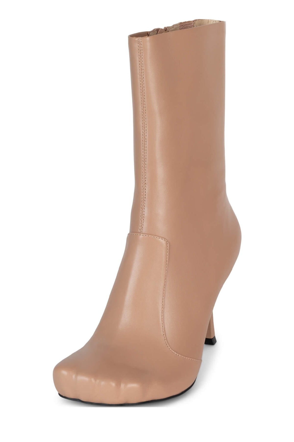 VISIONARY Mid-Calf Jeffrey Campbell Heeled Boot Beige