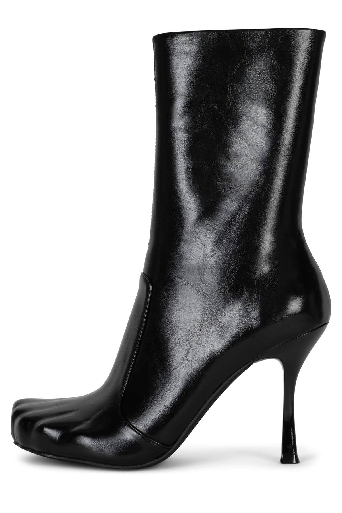 VISIONARY Mid-Calf Jeffrey Campbell Heeled Boot Black