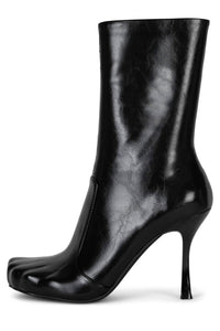 VISIONARY Mid-Calf Jeffrey Campbell Heeled Boot Black