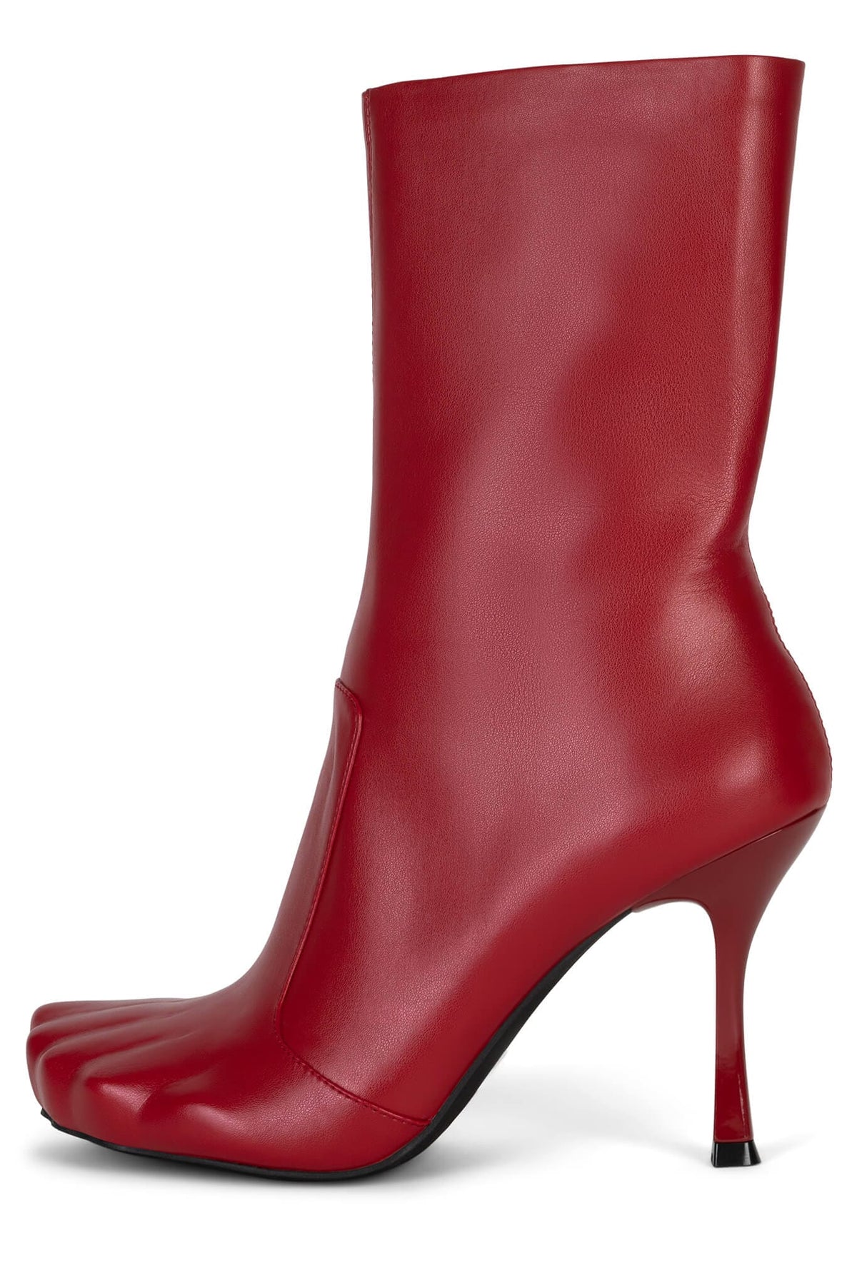 VISIONARY Mid-Calf Jeffrey Campbell Heeled Boot Red